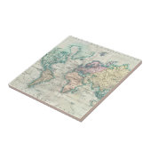  kaart van de wereld (1801) tegeltje (Zijkant)