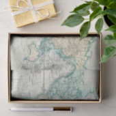  kaart van de wereld (1801) tissuepapier (Geschenk)