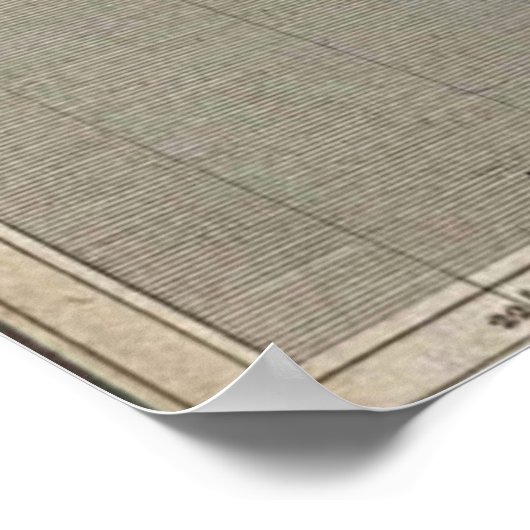  kaart van de wereld (1820) 2 poster (Hoek)