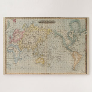  kaart van de wereld (1823) legpuzzel