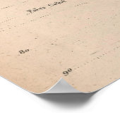  kaart van de wereld (1827) 2 poster (Hoek)