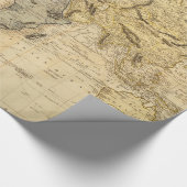  kaart van de wereld (1831) cadeaupapier (Hoek)