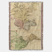  kaart van de wereld (1831) deken (Voorkant Verticaal)