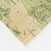 kaart van de wereld (1831) fleece deken (Hoek)