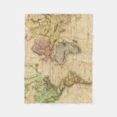 kaart van de wereld (1831) fleece deken (Voorkant)