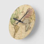  kaart van de wereld (1831) ronde klok (Hoek)