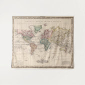 kaart van de wereld (1833) wandkleed (Voorkant (horizontaal))