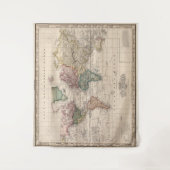kaart van de wereld (1833) wandkleed (Voorkant)