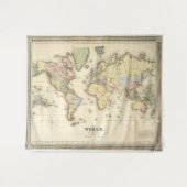  kaart van de wereld (1840) wandkleed (Voorkant (horizontaal))