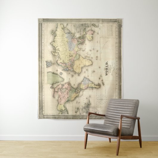  kaart van de wereld (1840) wandkleed (In situ)