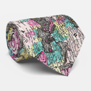  kaart van de wereld (1852) - Stijlvol Stropdas