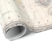  kaart van de wereld (1864) cadeaupapier (Rol Hoek)