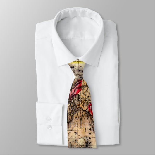  kaart van de wereld (1864) - Stijlvol Stropdas (Gebonden)