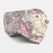 kaart van de wereld (1864) stropdas (Opgerold)