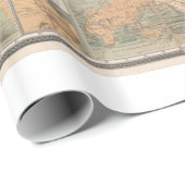  kaart van de wereld (1870) cadeaupapier (Rol Hoek)