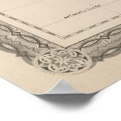  kaart van de wereld (1870) poster (Hoek)