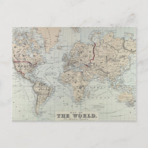kaart van de wereld (1875)