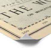 kaart van de wereld (1883) poster (Hoek)