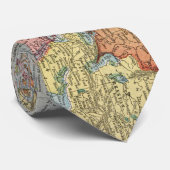  kaart van de wereld (1889) stropdas (Opgerold)