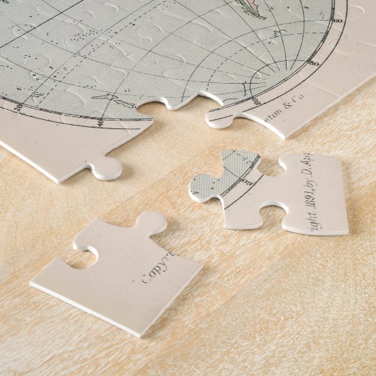  kaart van de wereld (1892) legpuzzel (Zijkant)