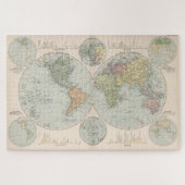  kaart van de wereld (1892) legpuzzel (Horizontaal)