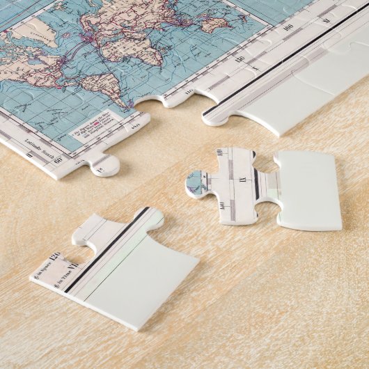  kaart van de wereld (1897) legpuzzel (Zijkant)