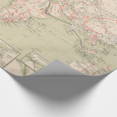  kaart van de wereld (1898) cadeaupapier (Hoek)