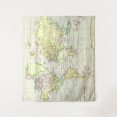  kaart van de wereld (1899) wandkleed (Voorkant)