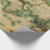  kaart van de wereld (1911) - Stijlvol Cadeaupapier (Hoek)