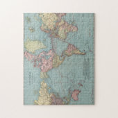 kaart van de wereld (1912) legpuzzel (Verticaal)