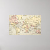  kaart van de wereld (1914) canvas afdruk (Voorkant)