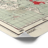  kaart van de wereld (1918) poster (Hoek)