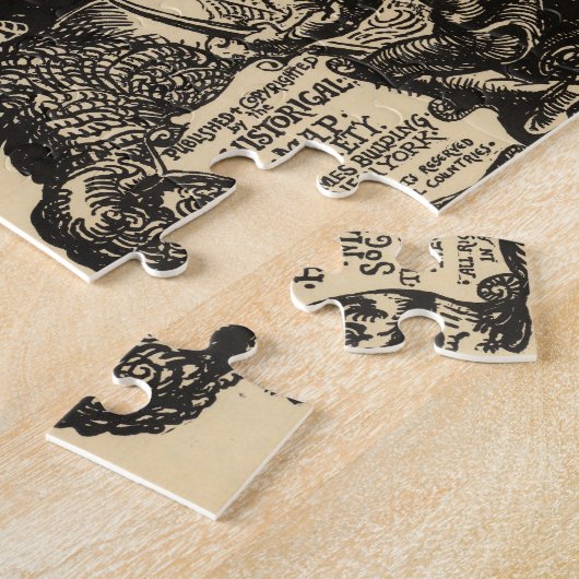 kaart van de wereld (1920) legpuzzel (Zijkant)