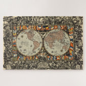  kaart van de wereld (1920) legpuzzel (Horizontaal)