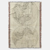 Kaart van de wereld 2 2 deken (Voorkant Verticaal)