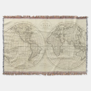 Kaart van de wereld 2 2 deken