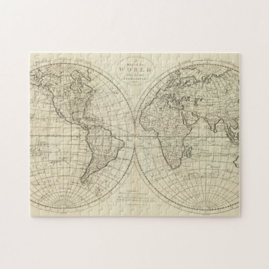 Kaart van de wereld 2 2 legpuzzel (Horizontaal)