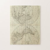 Kaart van de wereld 2 2 legpuzzel (Verticaal)