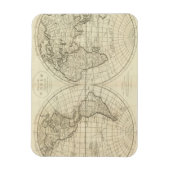 Kaart van de wereld 2 2 magneet (Verticaal)