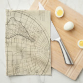 Kaart van de wereld 2 2 theedoek (Quarter Fold)