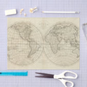 Kaart van de wereld 2 2 tissuepapier (Craft)