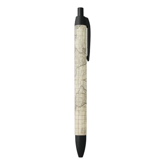 Kaart van de wereld 2 2 zwarte inkt pen (Achterkant (Verticaal))
