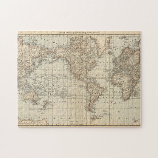 Kaart van de wereld 2 legpuzzel (Horizontaal)