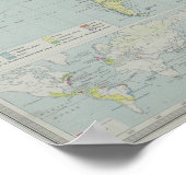 Kaart van de wereld 2 poster (Hoek)