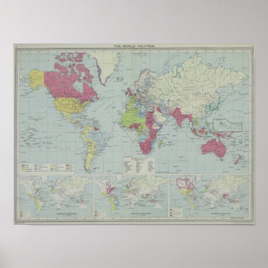 Kaart van de wereld 2 poster (Voorkant)