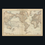 Kaart van de wereld 2 poster<br><div class="desc">Kaart van de wereld. van Rand McNally en Company (187). Gepubliceerd door ''Chicago: Rand McNally''.</div>