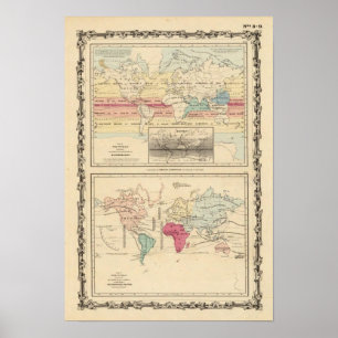 Kaart van de wereld 2 poster
