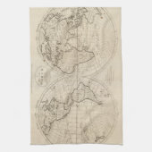 Kaart van de wereld 2 theedoek (Verticaal)