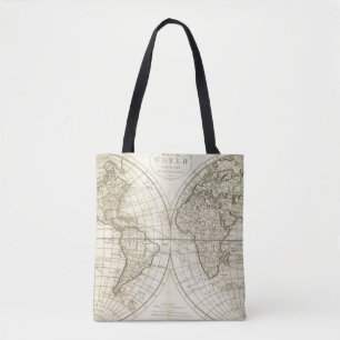 Kaart van de wereld 2 tote bag
