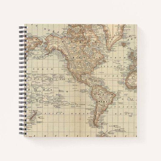 Kaart van de wereld 3 notitieboek (Voorkant)